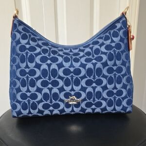 NEW Coach Laurel Shoulder Bag In Signature Denim